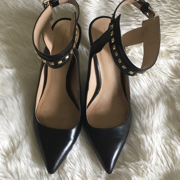 Zara Studded Ankle Strap Heels - Picture 3 of 8